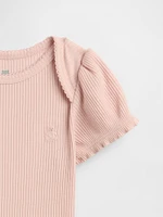 Baby First Favorites TinyRib Puff-Sleeve Bodysuit