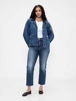 High Rise '90s Straight Crop Jeans