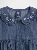 Baby Denim Collared One-Piece