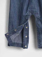 Baby Denim Collared One-Piece