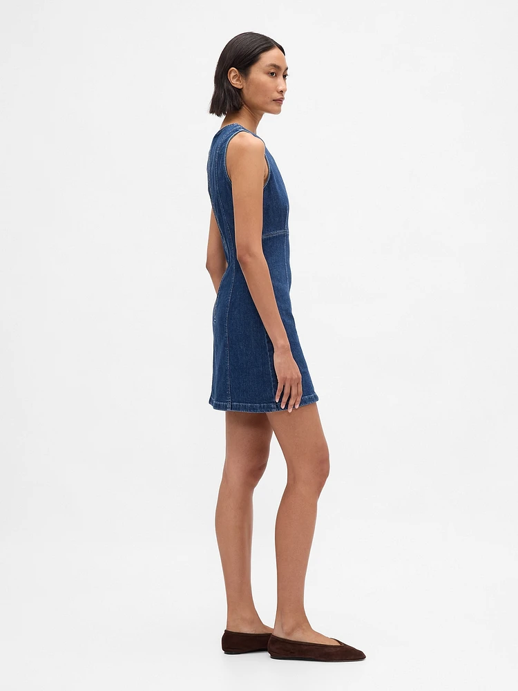 Denim Mini Shift Dress