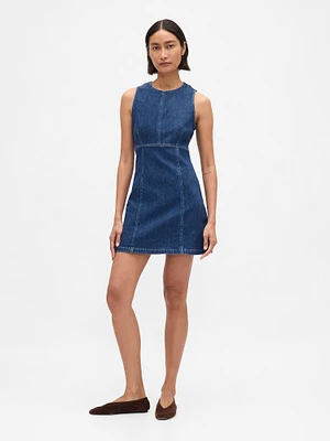 Denim Mini Shift Dress