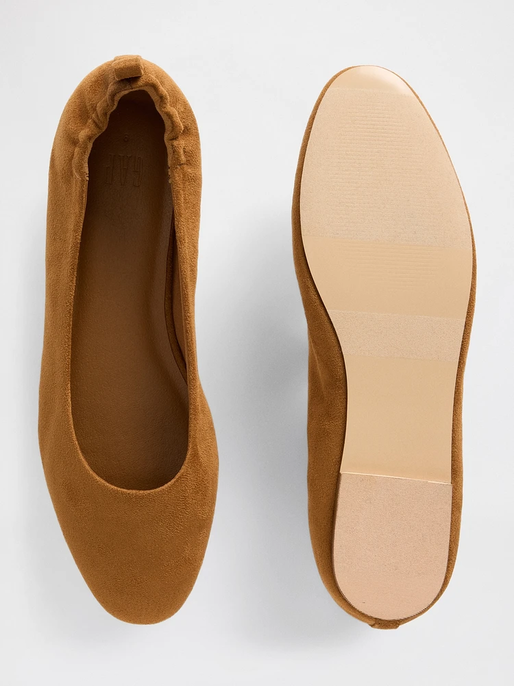 Vegan Suede Ballet Flats