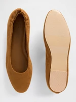 Vegan Suede Ballet Flats