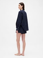 Poplin Logo PJ Boxer Shorts