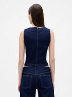 Denim Crop Shell Tank Top