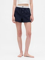 Poplin Logo PJ Boxer Shorts