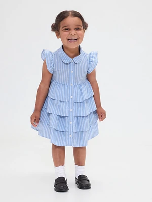 Baby & Toddler Poplin Tiered Shirtdress
