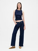 Denim Crop Shell Tank Top