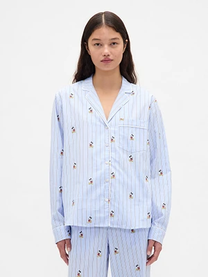 Gap × Adult Poplin PJ Shirt
