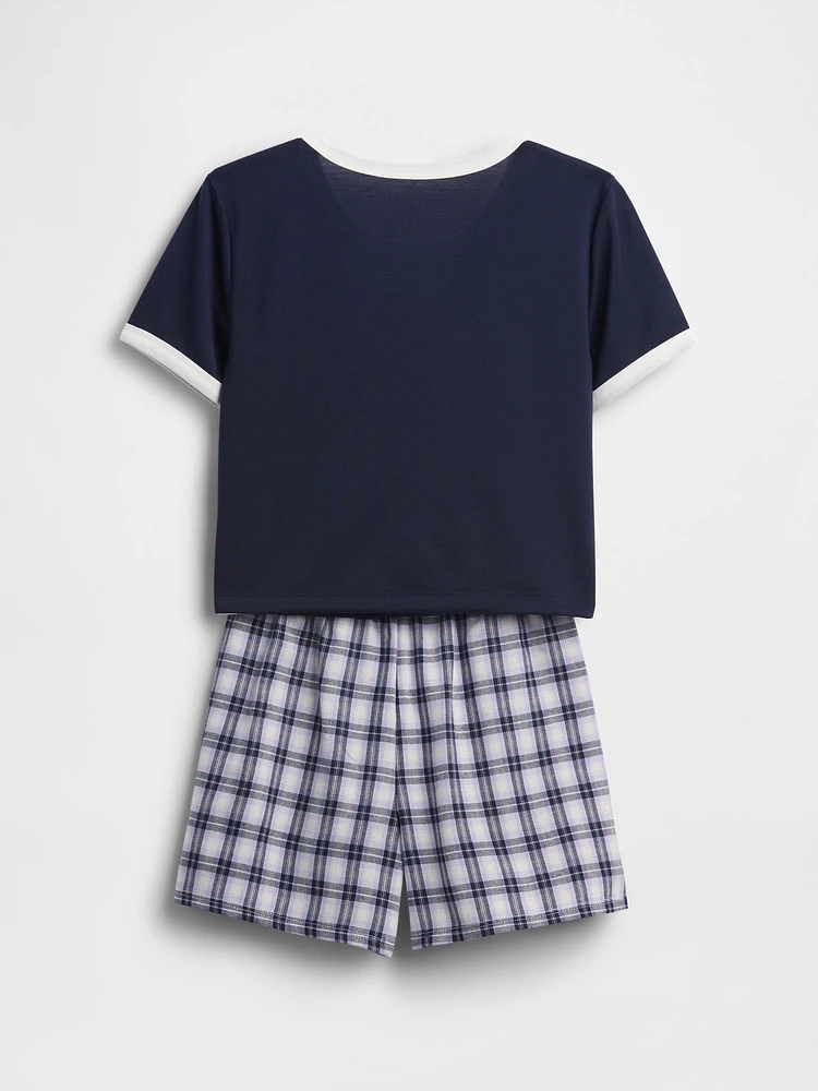 Kids Recycled PJ Short Set
