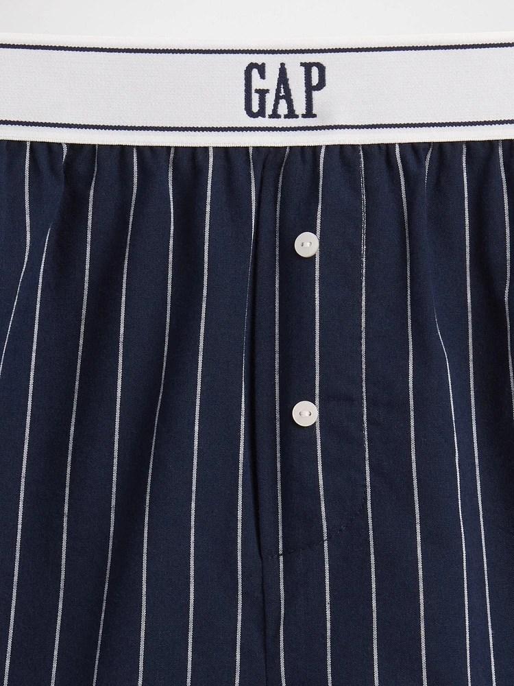 Poplin Logo PJ Boxer Shorts