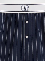 Poplin Logo PJ Boxer Shorts