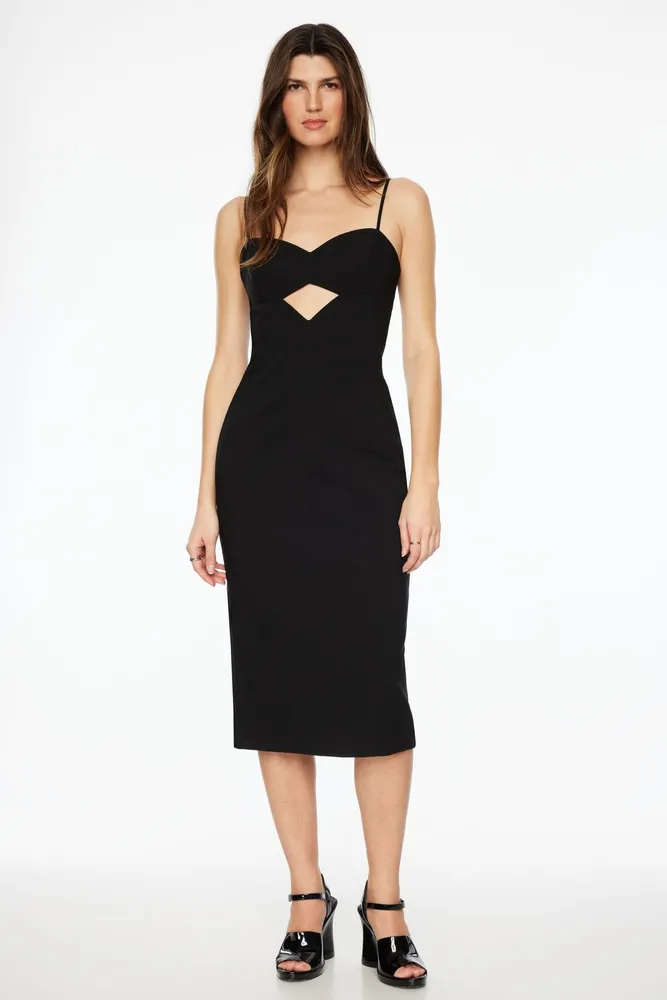 Sweetheart Cut Out Midi Dress