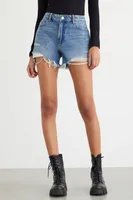 Dynamite Claudia Distressed Jean Mom Shorts