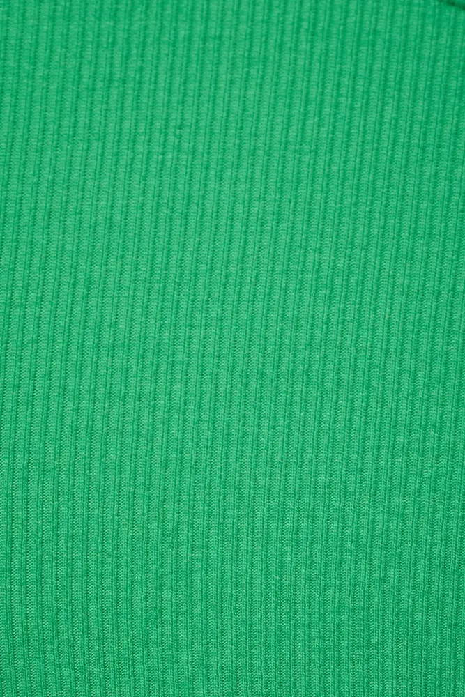 Nessa Sleeveless Ribbed Bodysuit Green