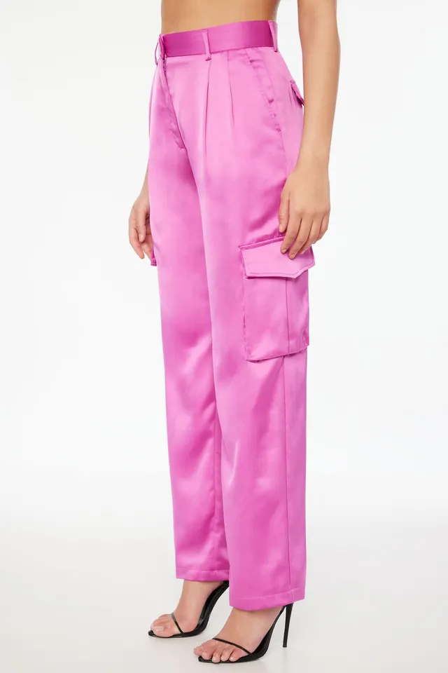 Dynamite Santina Satin Wide Leg Pants