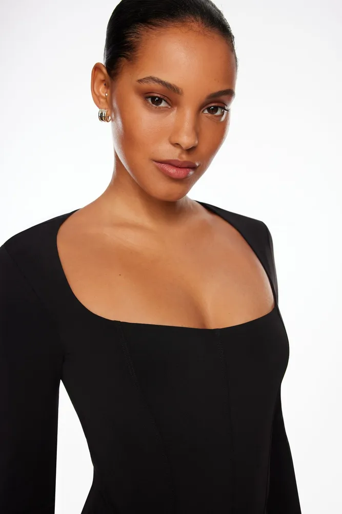 Long Sleeve Square Neck Bodysuit