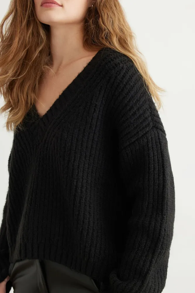 Boxy V-Neck Sweater