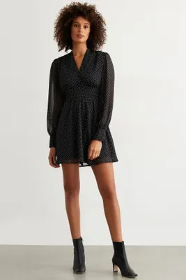 Fit & Flare Long Sleeve Dress