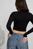 Scoop Neck Long Sleeve Top