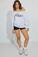 SoftTerry Off Shoulder Sweatshirt