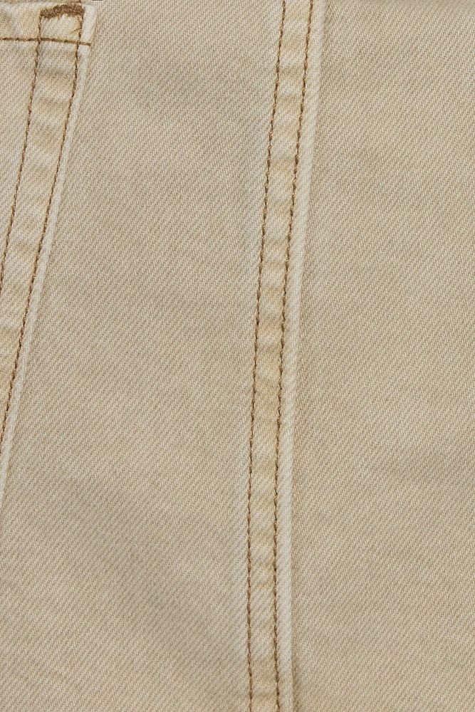 Jupe-short ultra-courte en twill