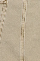 Jupe-short ultra-courte en twill