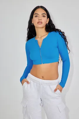 Blazing B.DY Cropped Zip-Up Top