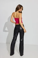 Faux Leather Flare Pant