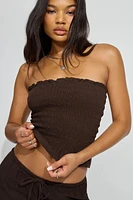 Linen Smocked Tube Top