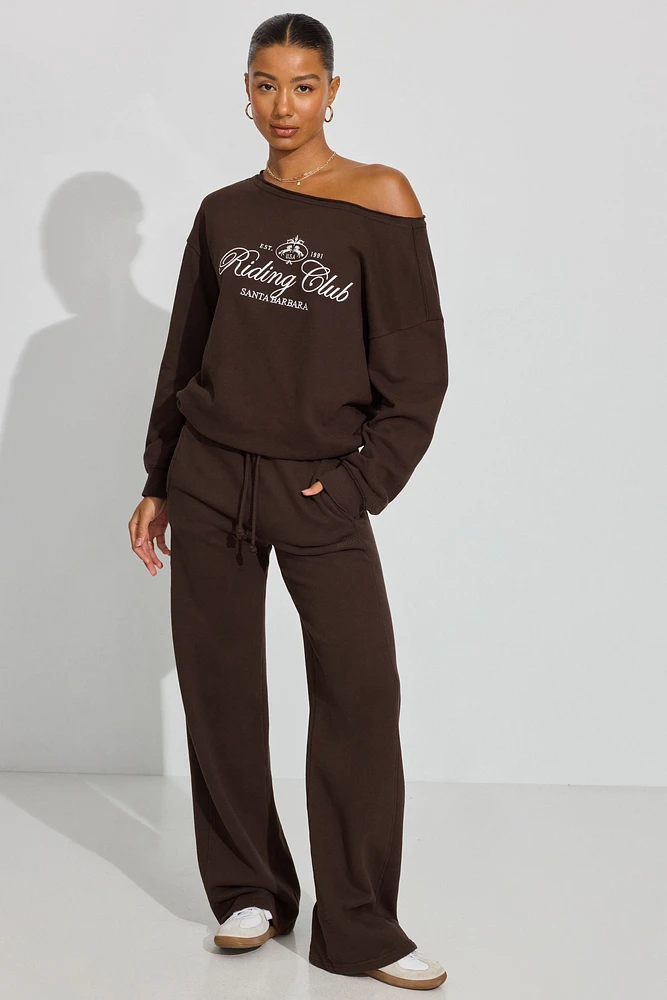 SoftTerry Off Shoulder Sweatshirt