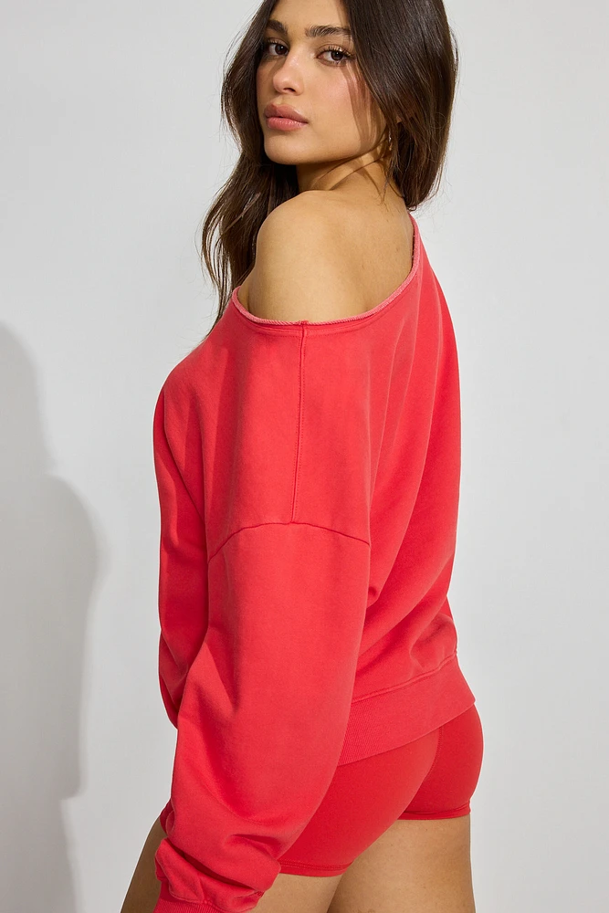 Sweatshirt SoftTerry à épaules dégagées