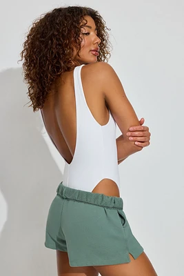 Boat Neck Low Back Bodysuit
