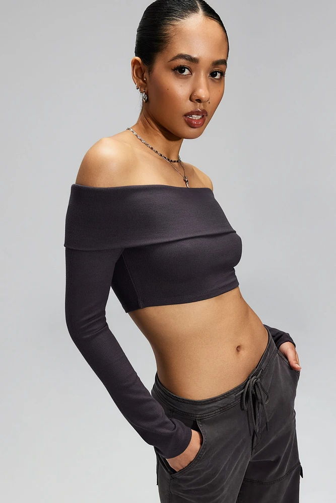 Kayla Foldover Off Shoulder Top
