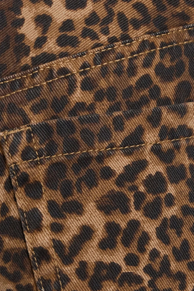 Leopard Low Rise Baggy Pants