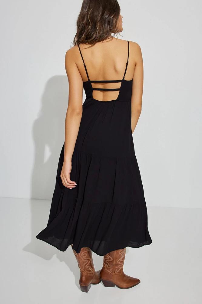 Cage Back Maxi Dress