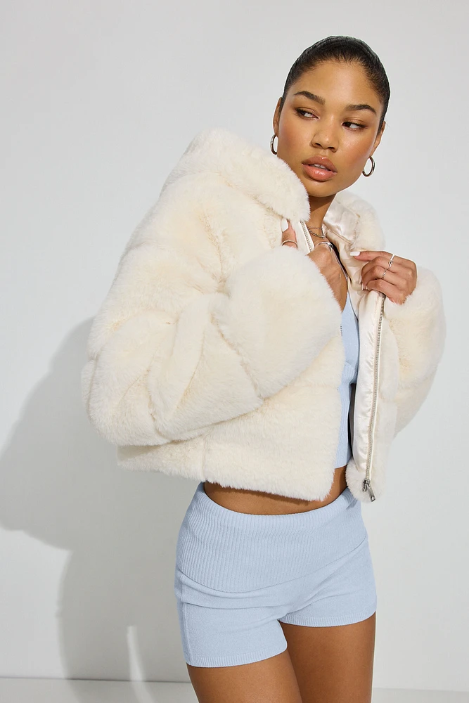 Faux-Fur Puffer Jacket