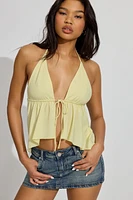 Plunge Flyaway Halter Top