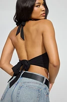High Neck Cowl Top