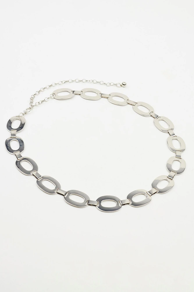 Bold Ovals Chain Belt