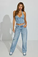 Denim Halter Top