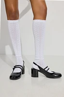 Pointelle Knee High Socks