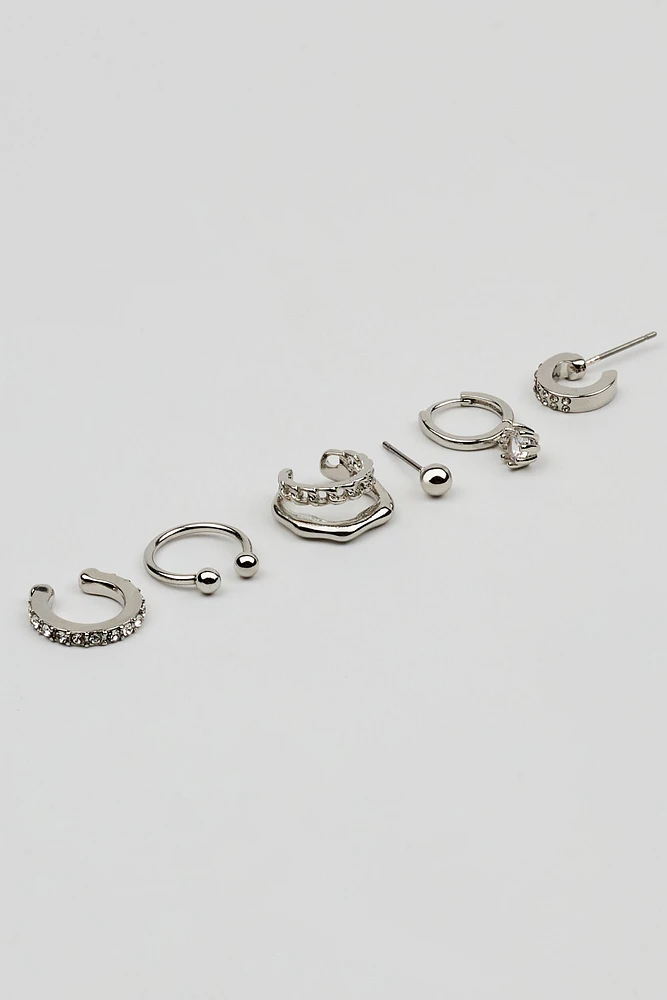 Ensemble de 6 boucles d’oreilles en grappes