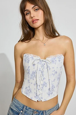Lace Trim Up Corset