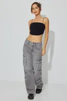 Straight Neck Crop Cami Top