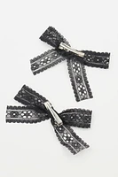 2-Pack Lace Bow Hair Clips