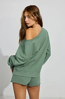 SoftTerry Off Shoulder Sweatshirt