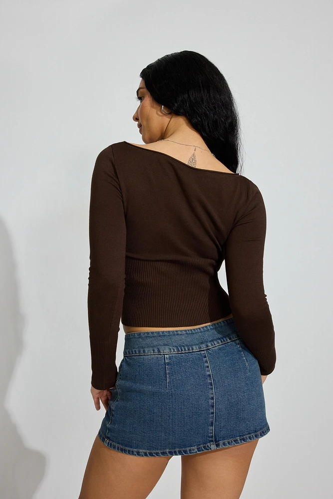 Denim Micro Skort