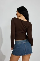 Denim Micro Skort